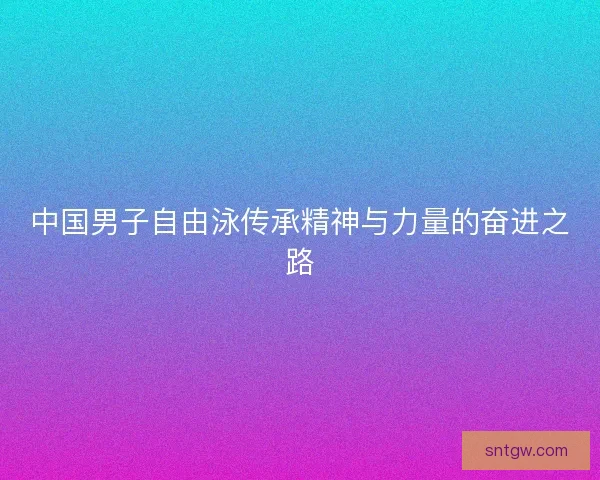 中国男子自由泳传承精神与力量的奋进之路